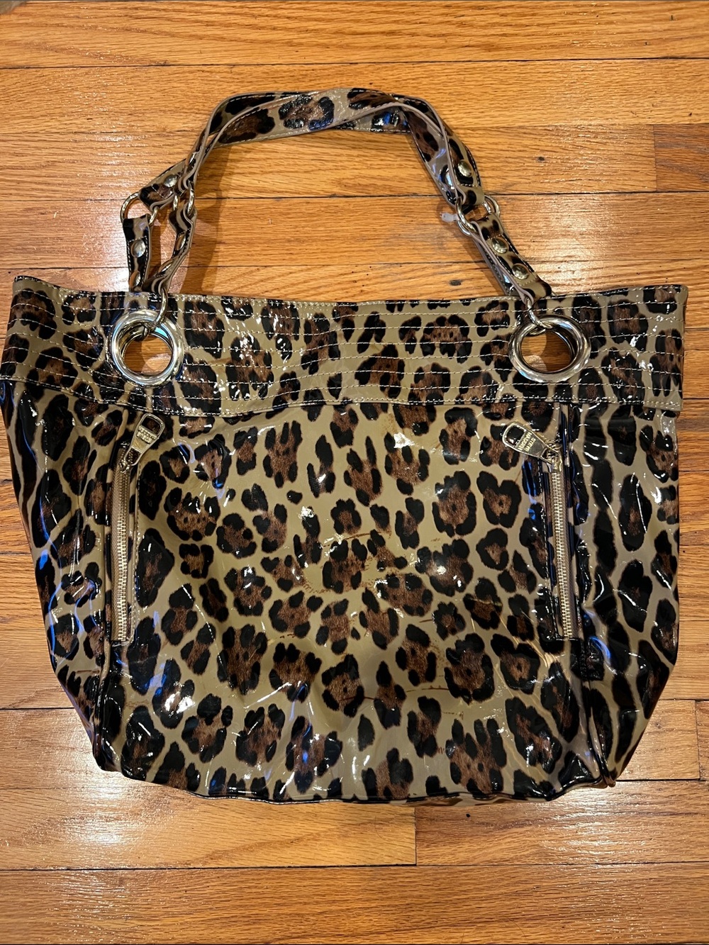 Steve Madden Leopard Patent Tote